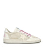 White Leather Ballstar Sneakers