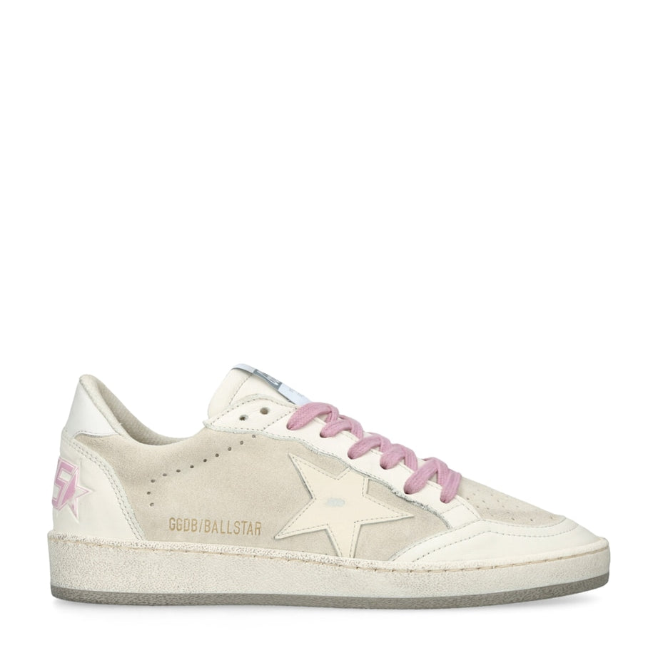 White Leather Ballstar Sneakers