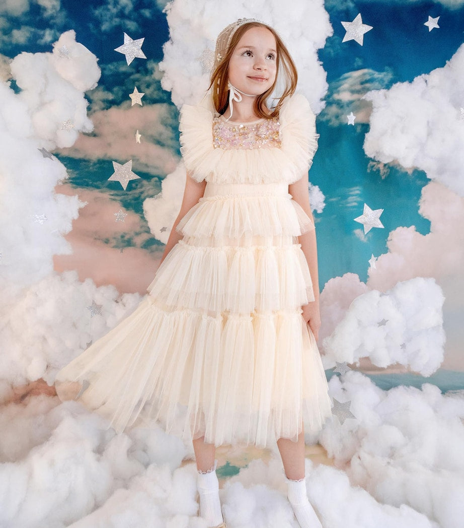 Tutu Du Monde Ivory Tulle Embellished Rana Dress (2-11 Years)