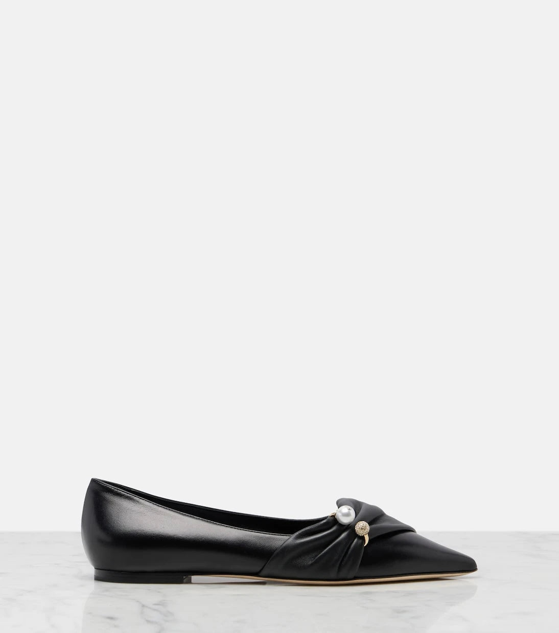 Jimmy Choo - Rafi embellished leather ballet flats
