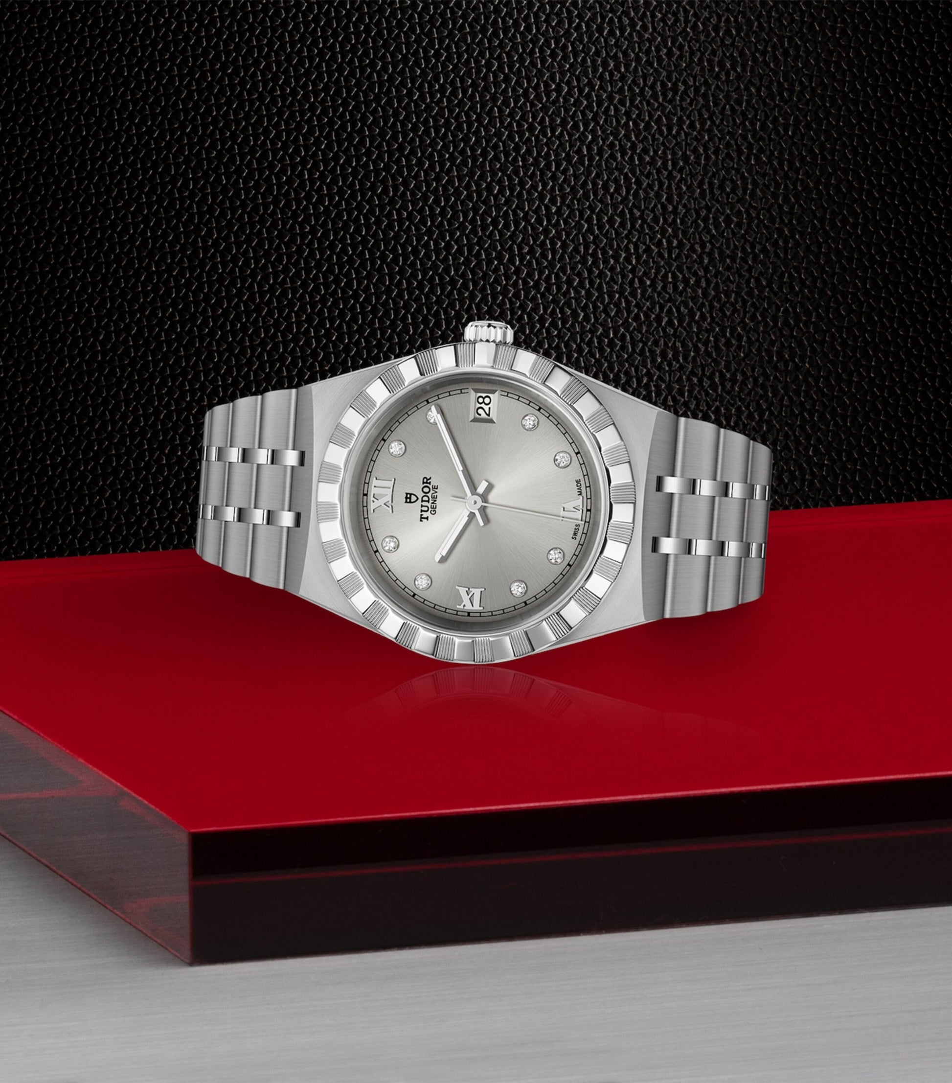 Stainless Steel and Diamond Royal Watch 34mm