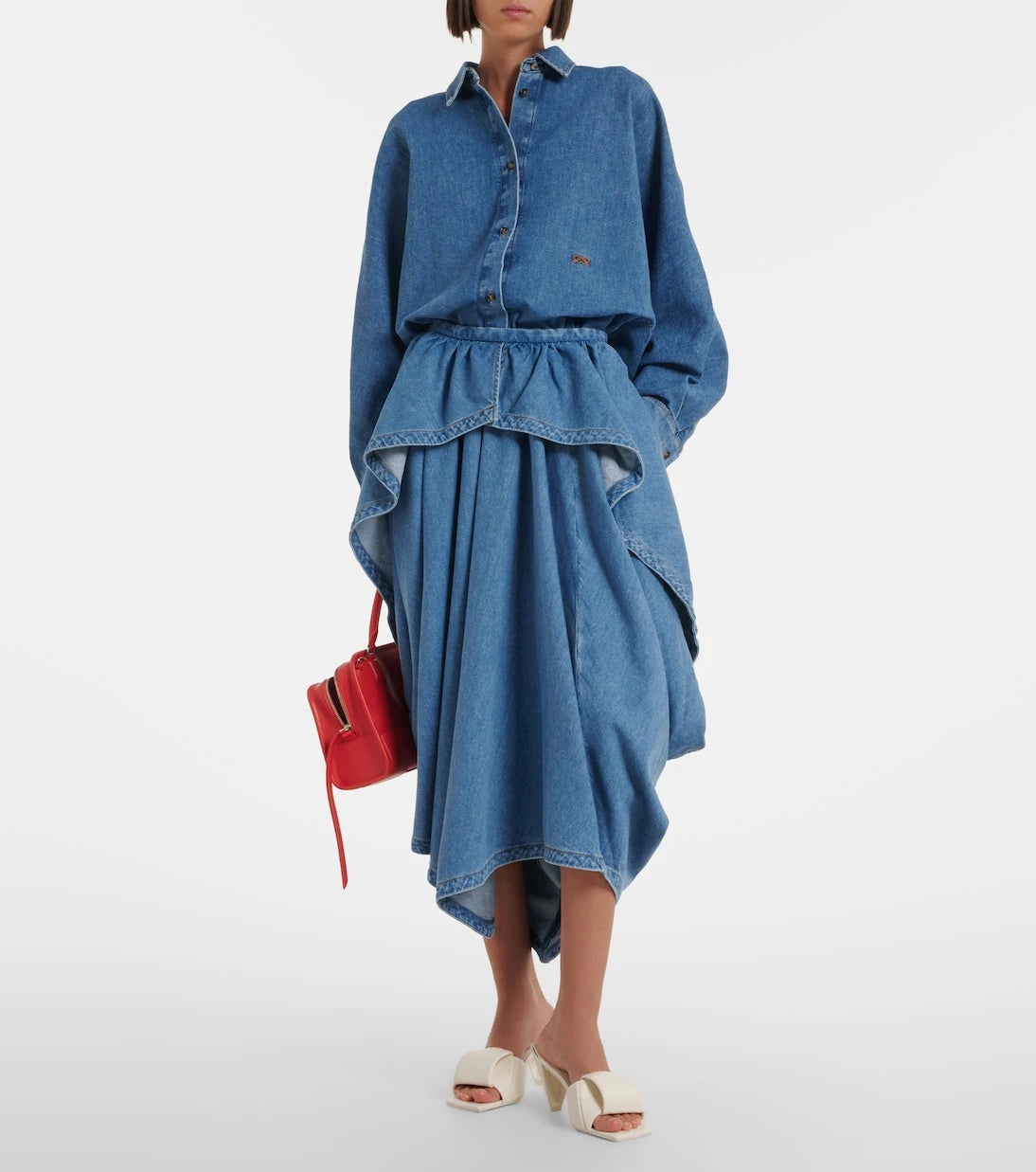 Loewe - Origami leather mules