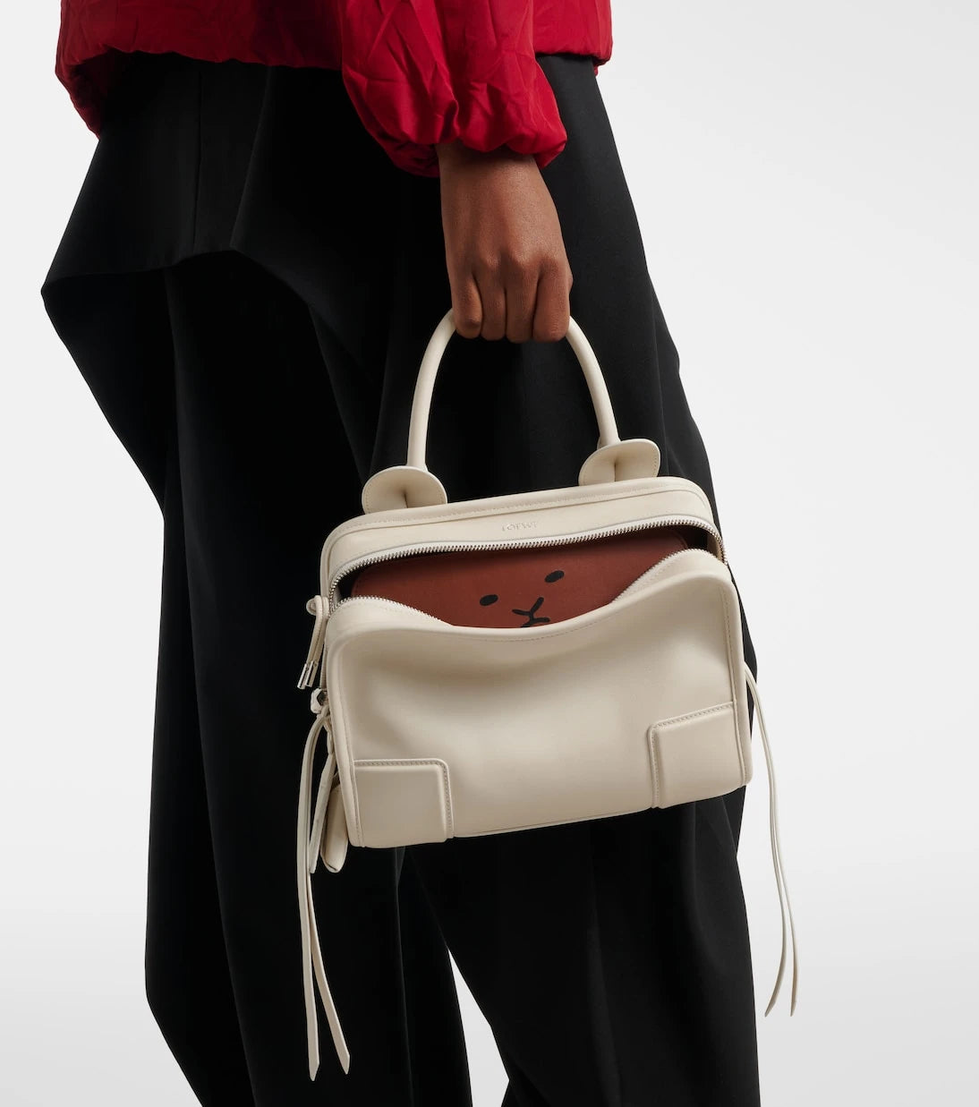 Loewe - Amazona 180 Lion Intarsio Small tote bag