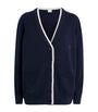 Blue Wool-Cashmere Cardigan