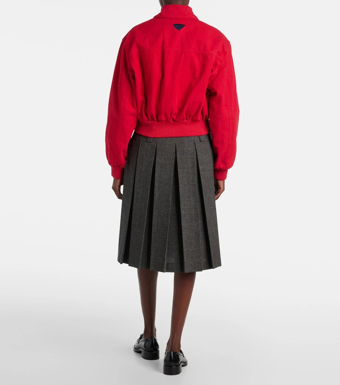 Prada - Cropped cotton bomber jacket