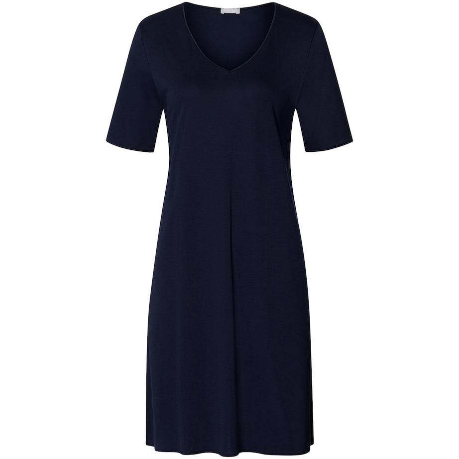 Cotton Short-Sleeve Nightdress DEEP NAVY