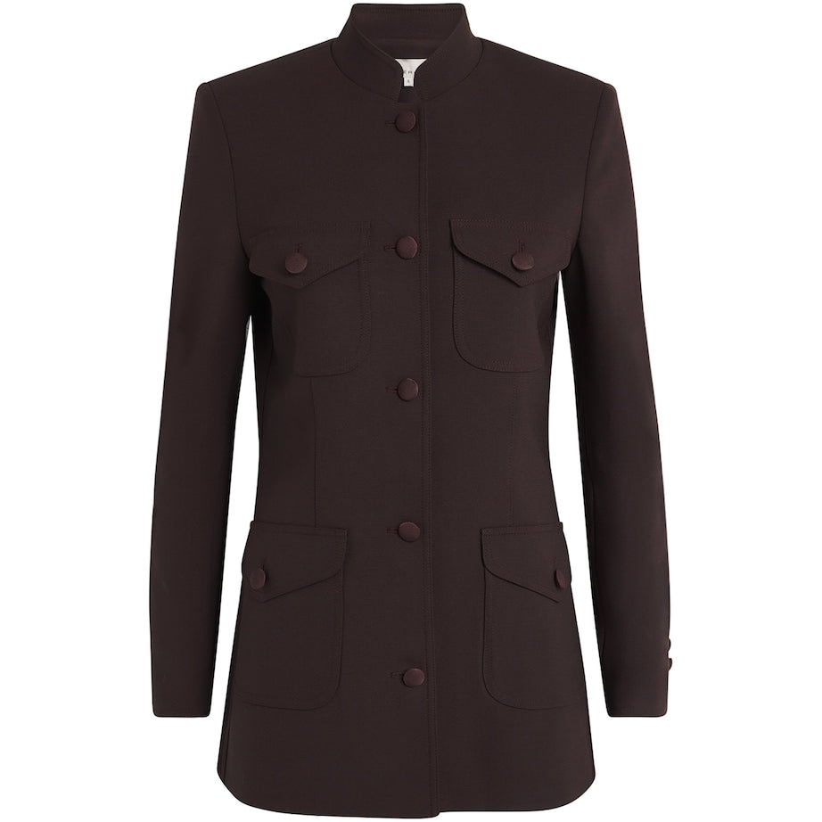 Burgundy Tailored Raja Jacket