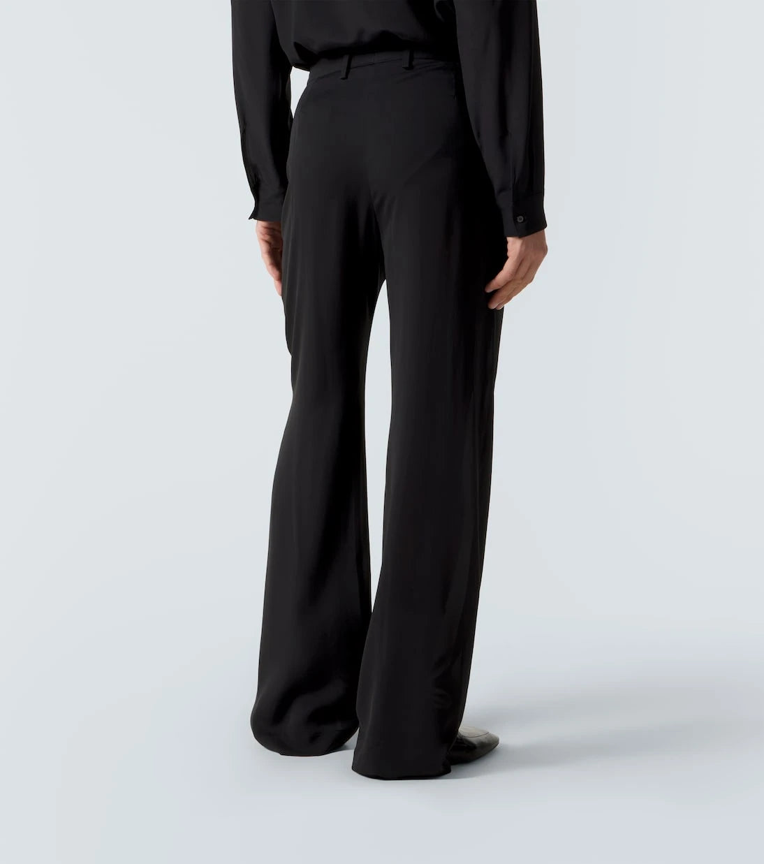 Gucci - Silk satin georgette wide-leg pants