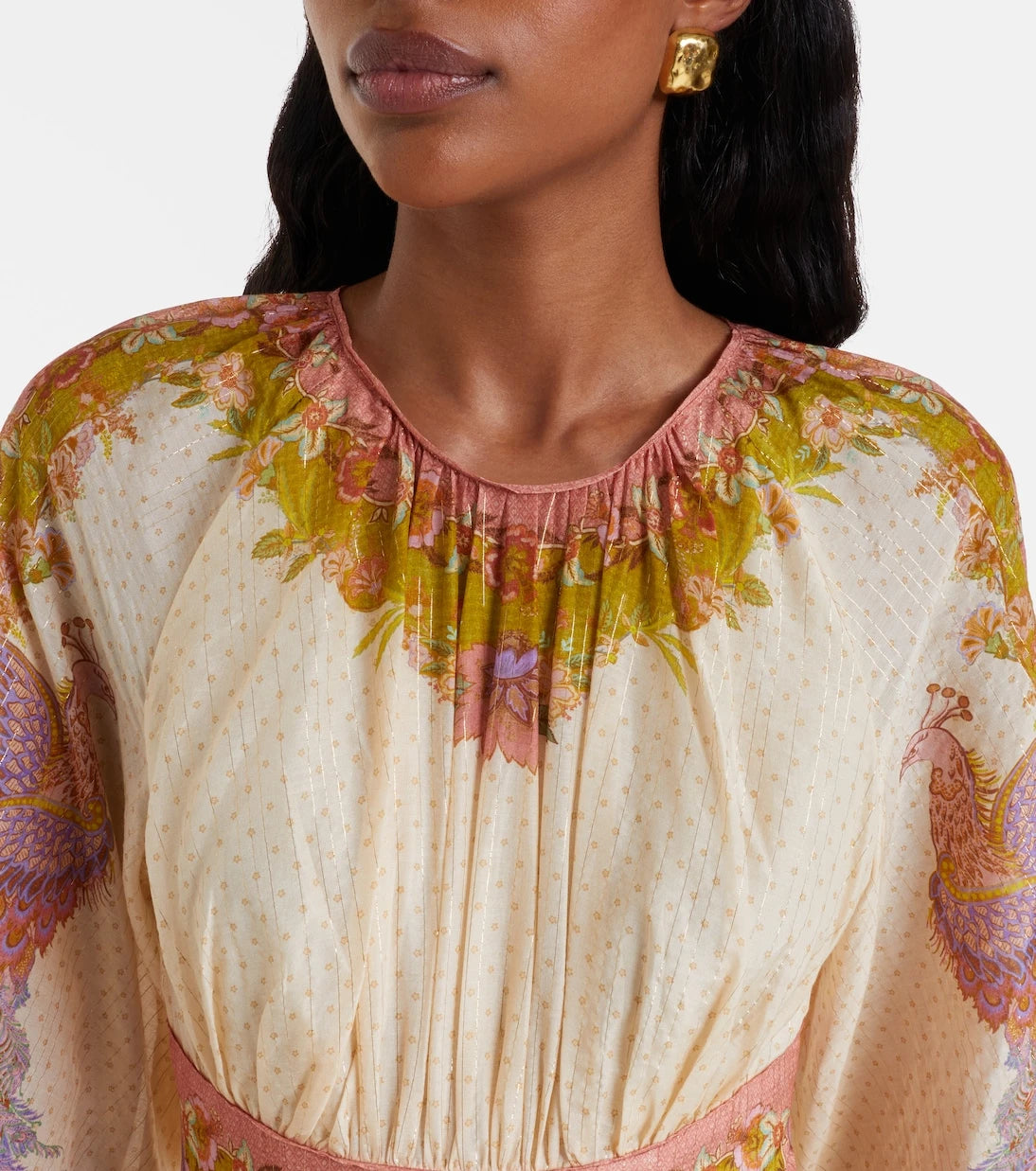 Zimmermann - Indra cotton and silk-blend minidress