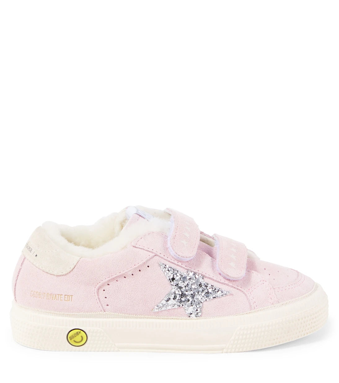 Golden Goose Kids - حذاء رياضي May School من جلد الشمواه اللامع للأطفال