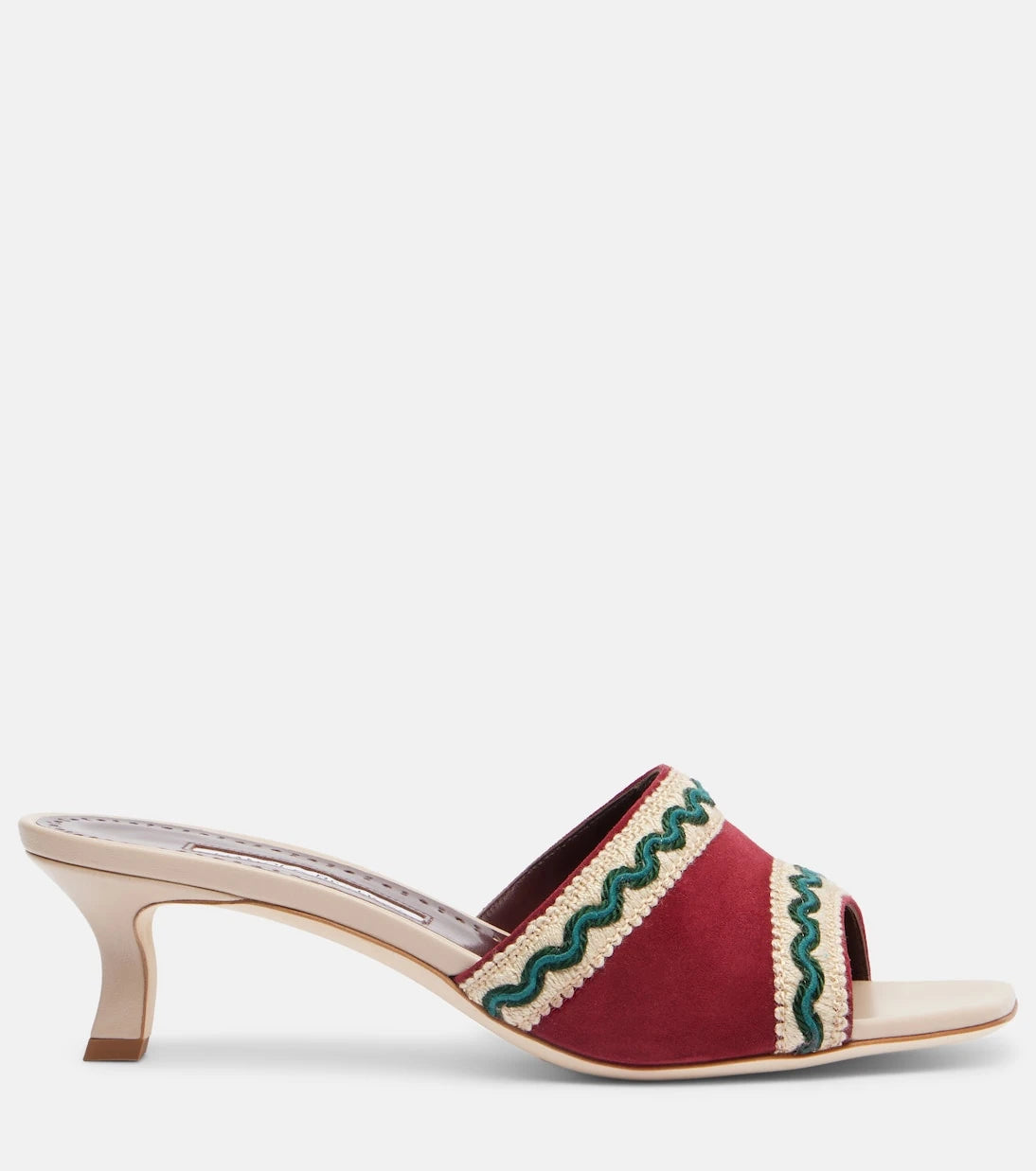 Manolo Blahnik - Marebis 50 embroidered suede mules