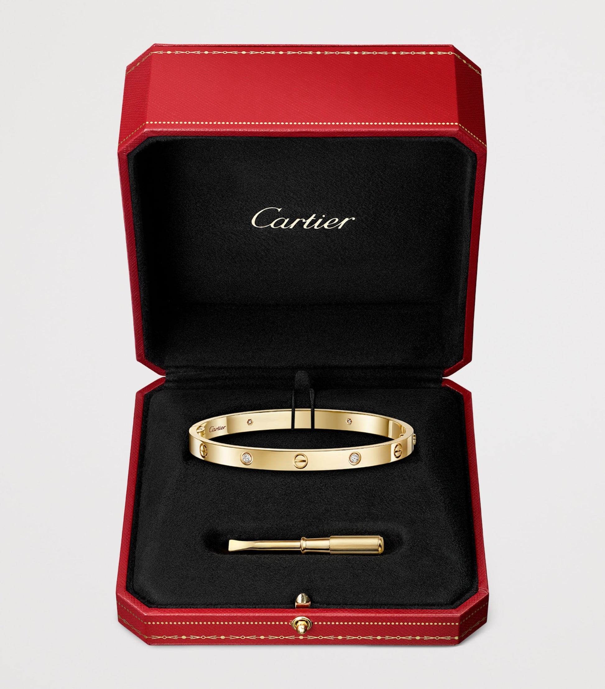 Cartier Medium Yellow Gold and Diamond LOVE Bracelet