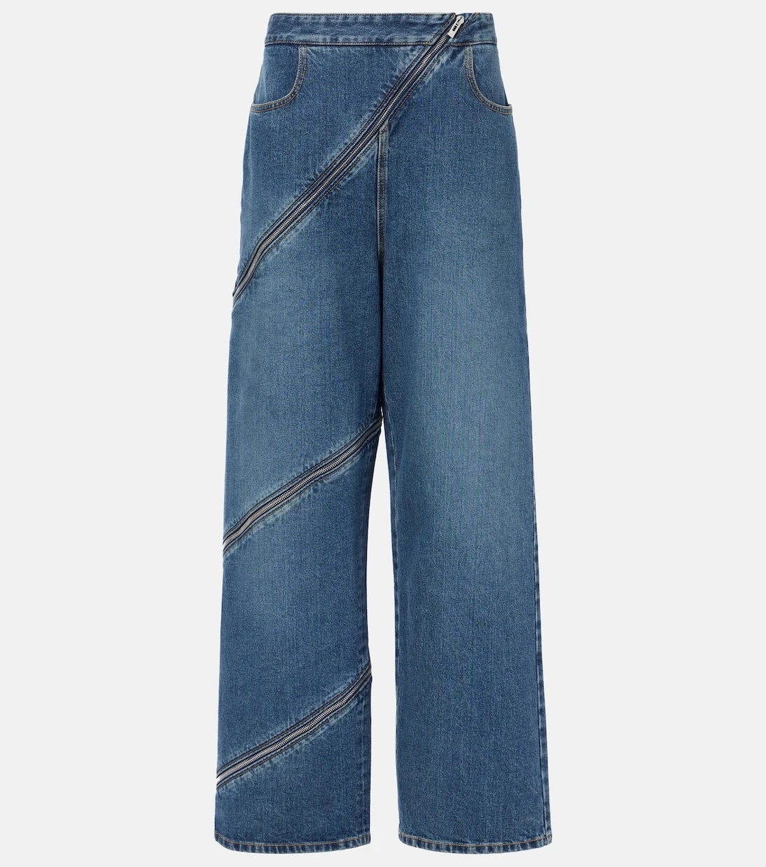 Alaïa - Zip-up wide-leg jeans