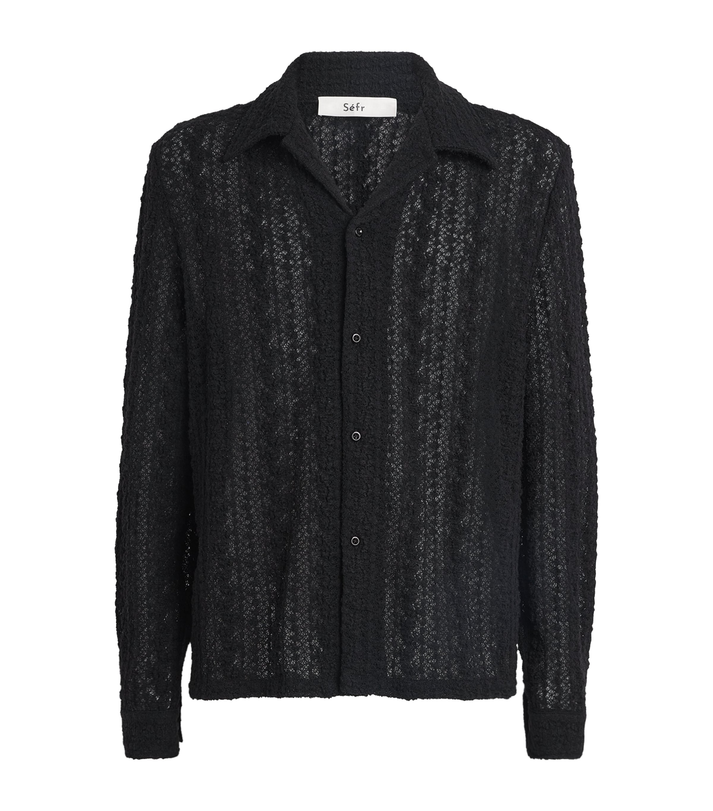 Séfr Wool-Blend Lace Jagou Shirt