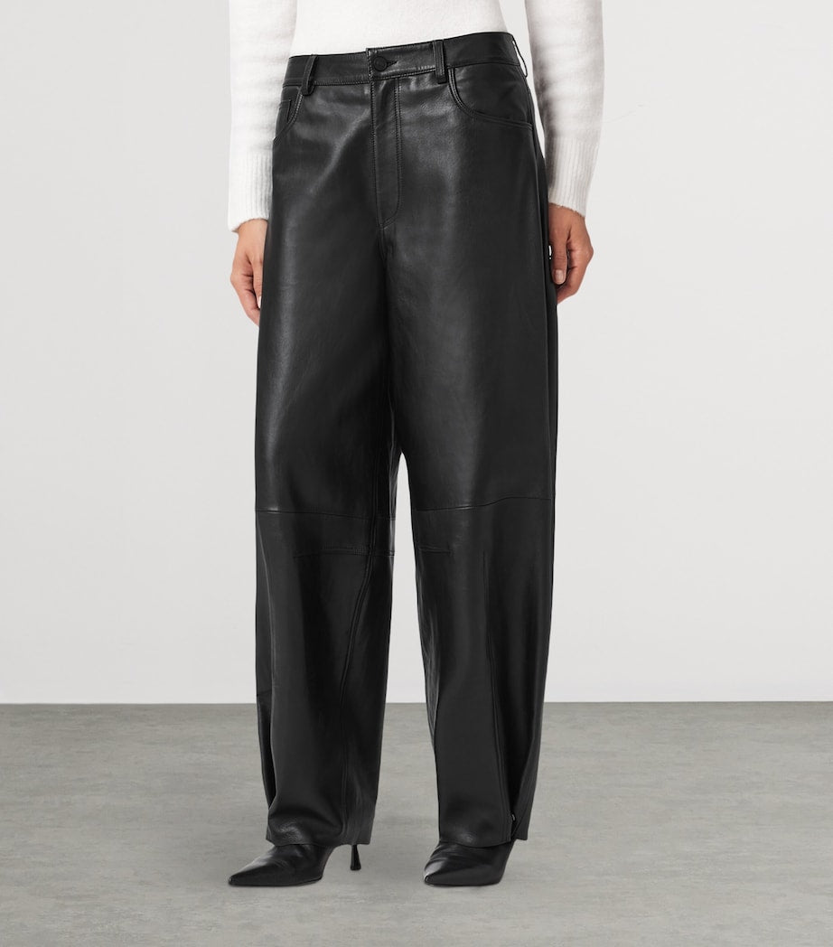 Black Leather Jett Lea Trousers