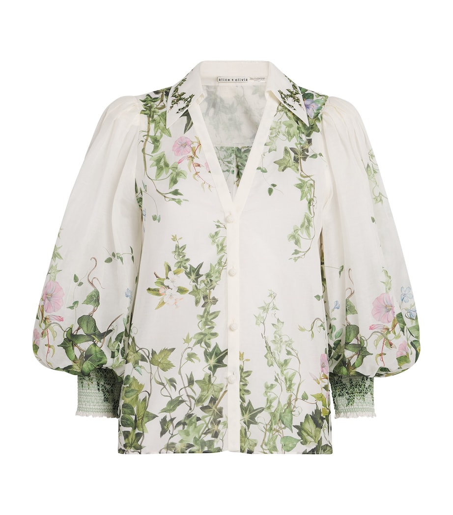 Alice+Olivia Multi Cotton-Silk Charis Blouse