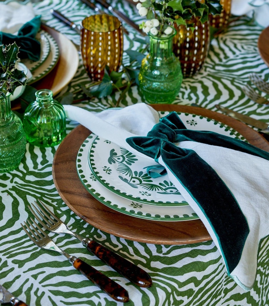 Set of 4 Velvet Bow Napkin Holders