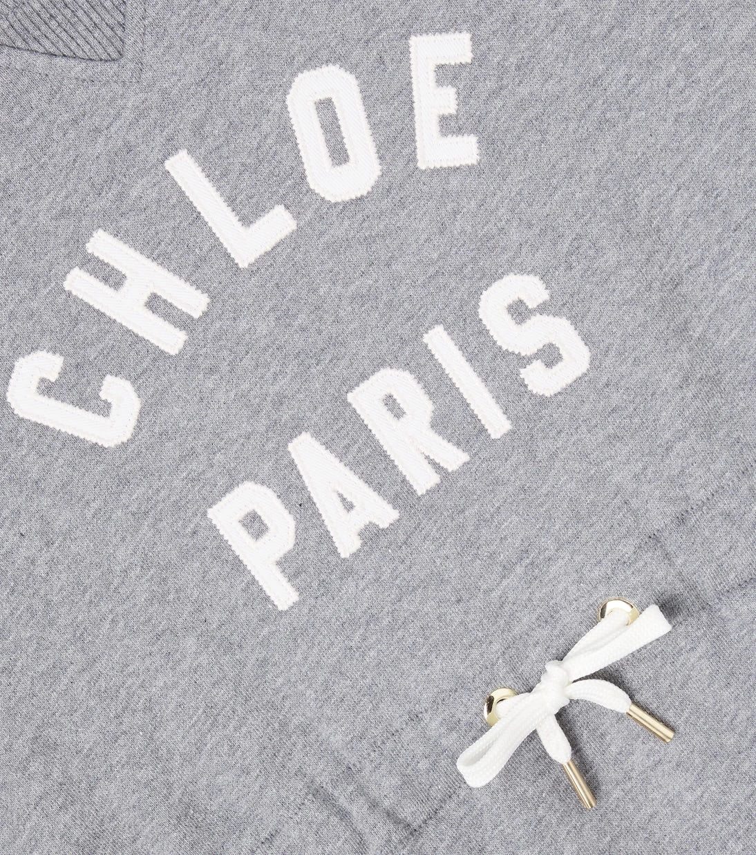 Chloé Kids - فستان من الصوف القطني بشعار الماركة
