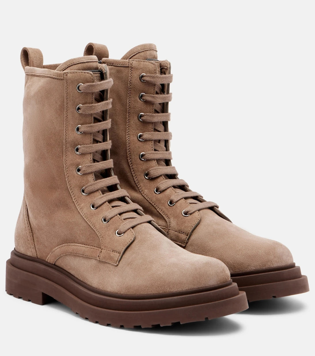 Brunello Cucinelli - Suede lace-up boots