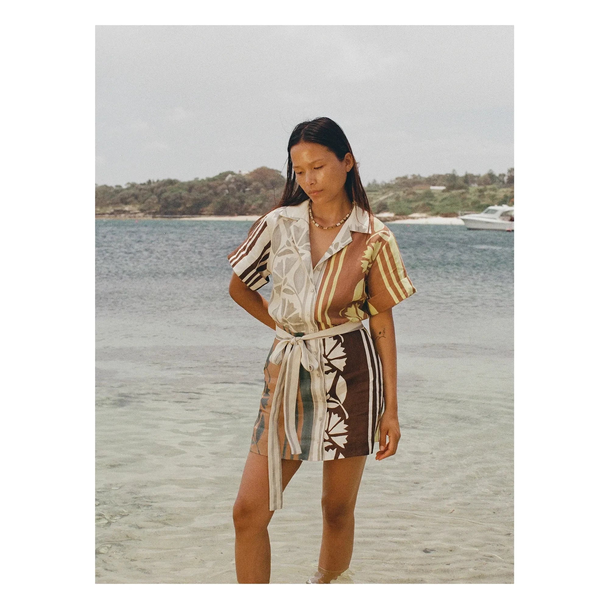 Soleil Soleil - Brodie Clove Linen Dress | Ecru