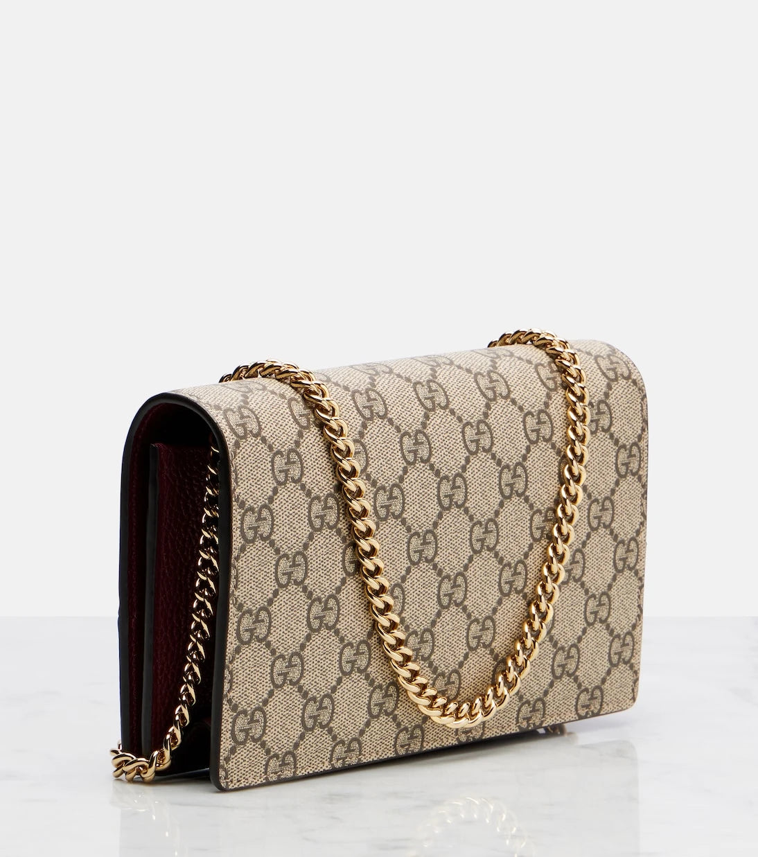 Gucci - GG Marmont Petite leather wallet on chain
