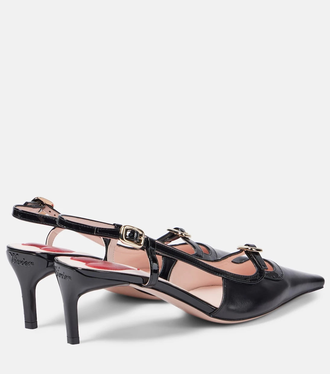 Roger Vivier - Viv' Canard 55 leather slingback pumps