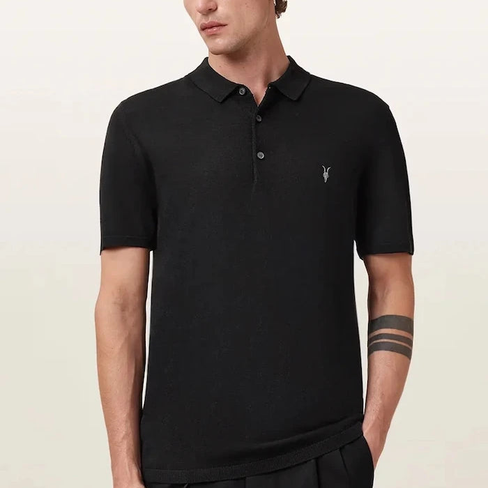AllSaints Erkek Yün Yakalı Tişört MODE