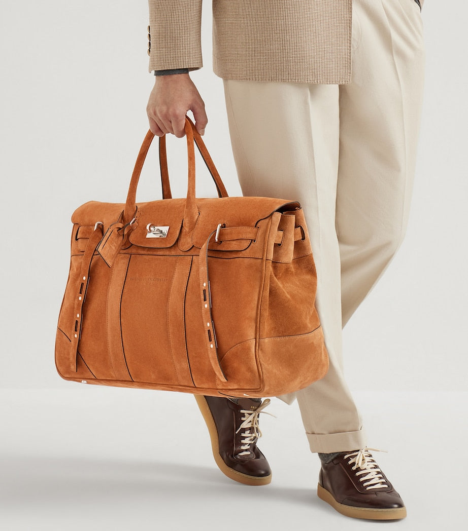 Brunello Cucinelli Suede Country Holdall