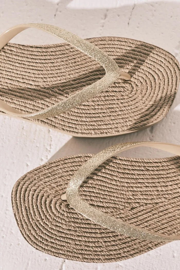 women'secret espadril tarzı parmak arası terlik BLACK&WHITE