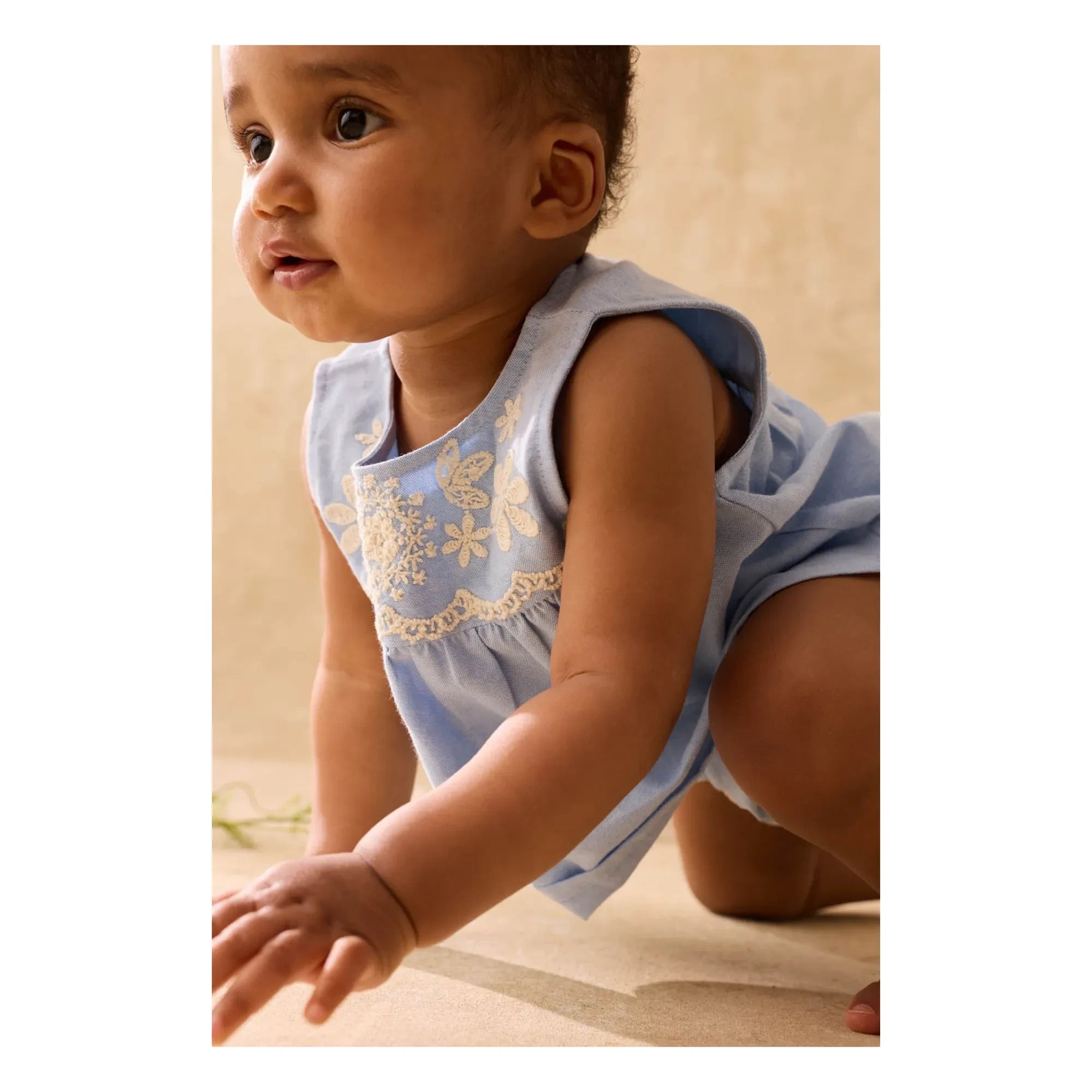 Louise Misha - Malaya Embroidered Top Organic Cotton | Blue