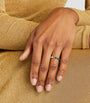 Yellow Gold, Diamond, Malachite and Mother-of-Pearl Psychedeliah Ring