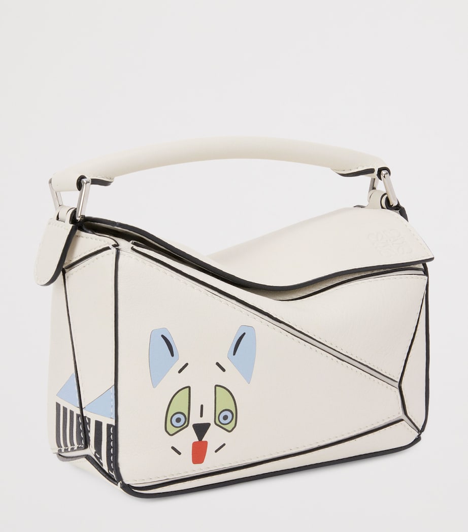 LOEWE x Louis Wain Mini Leather Puzzle Top-Handle Bag