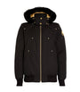 Moose Knuckles Black Fur-Trim Bomber Jacket