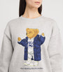 Grey Cotton-Blend Polo Bear Sweatshirt