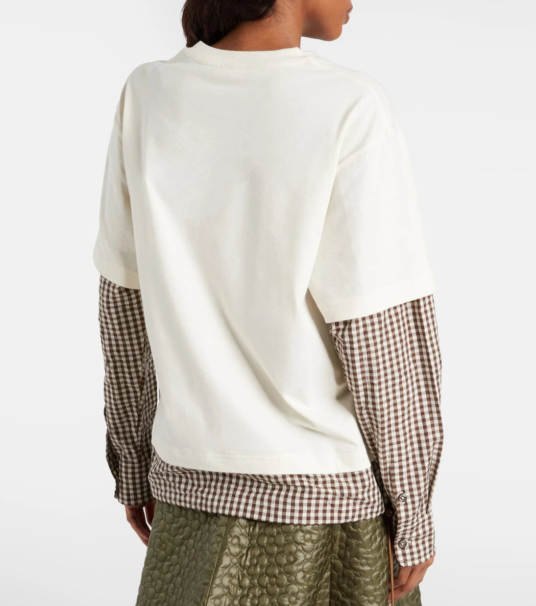 Moncler - Checked cotton jersey T-shirt