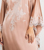 TORLOWEI Pink Silk Lace Tokoni Kaftan