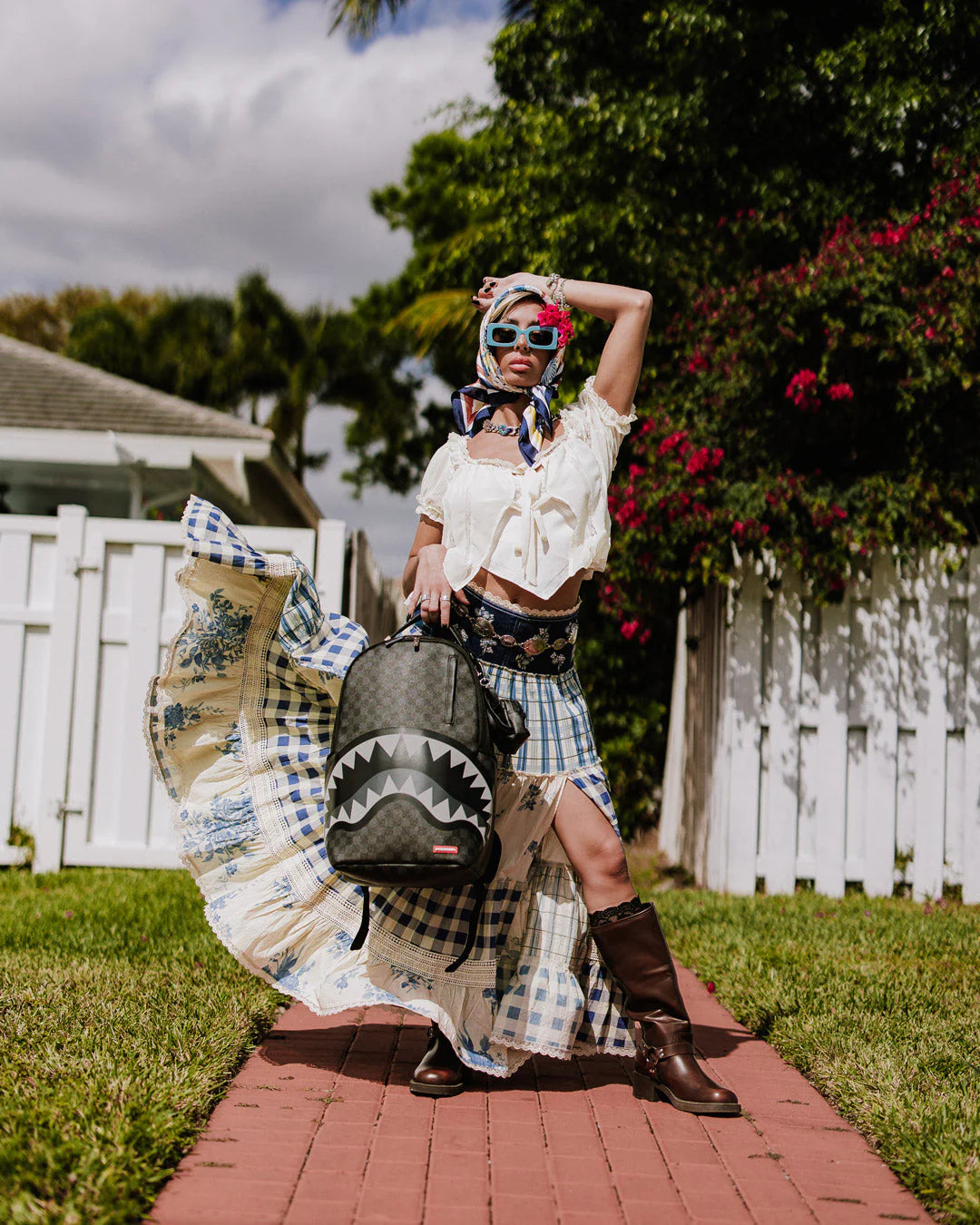 Sprayground Lights Out Sharks In Paris Backpack