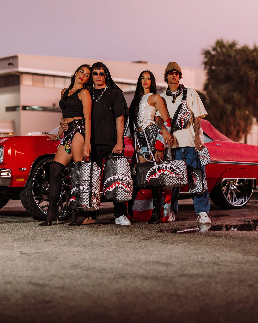 Sprayground Scribble Dribble Check Backpack