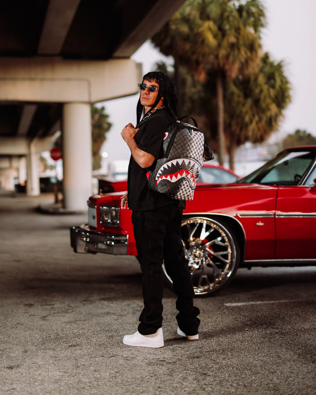 Sprayground Scribble Dribble Check Backpack