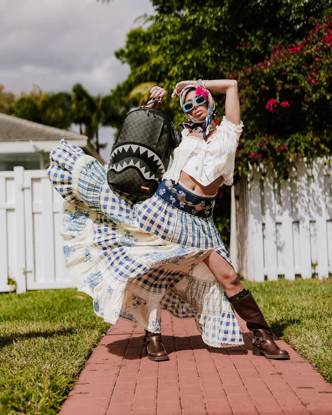 Sprayground Lights Out Sharks In Paris Backpack