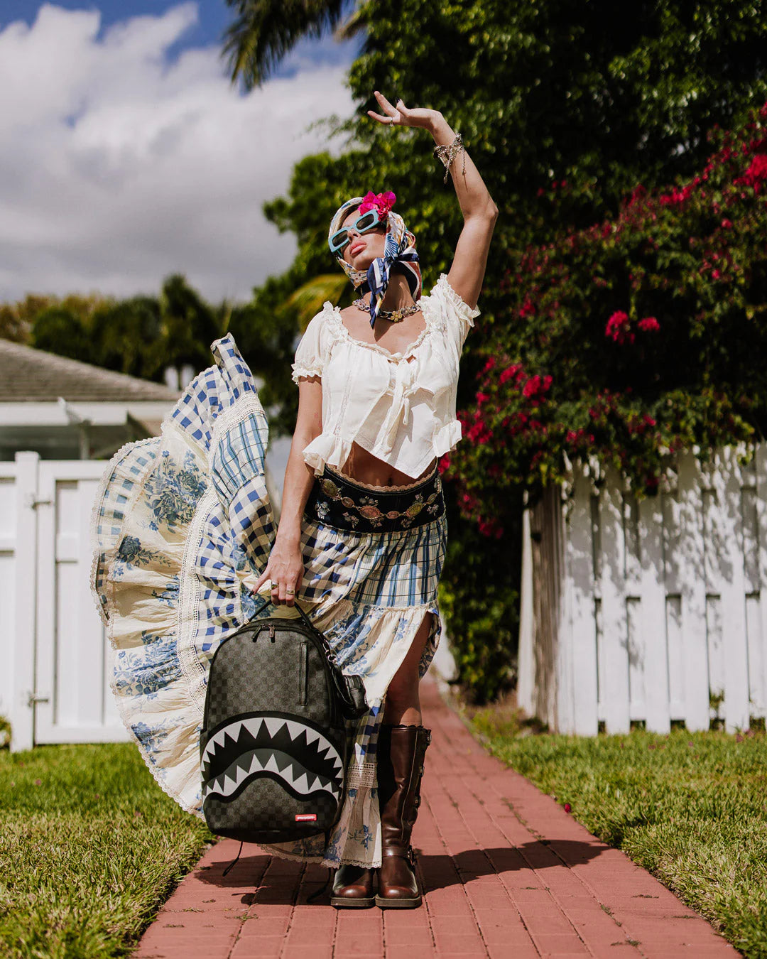 Sprayground Lights Out Sharks In Paris Backpack