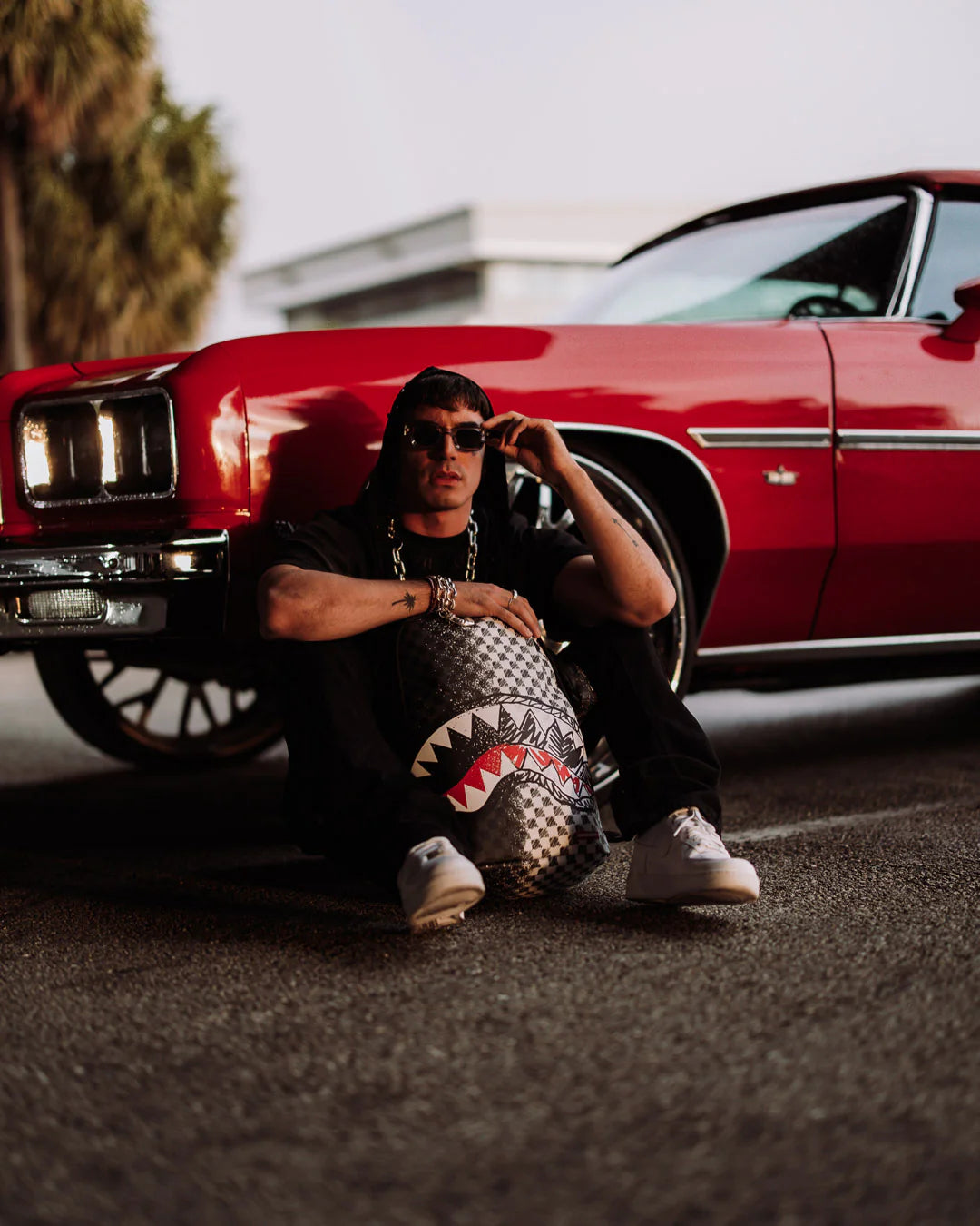 Sprayground Scribble Dribble Check Backpack