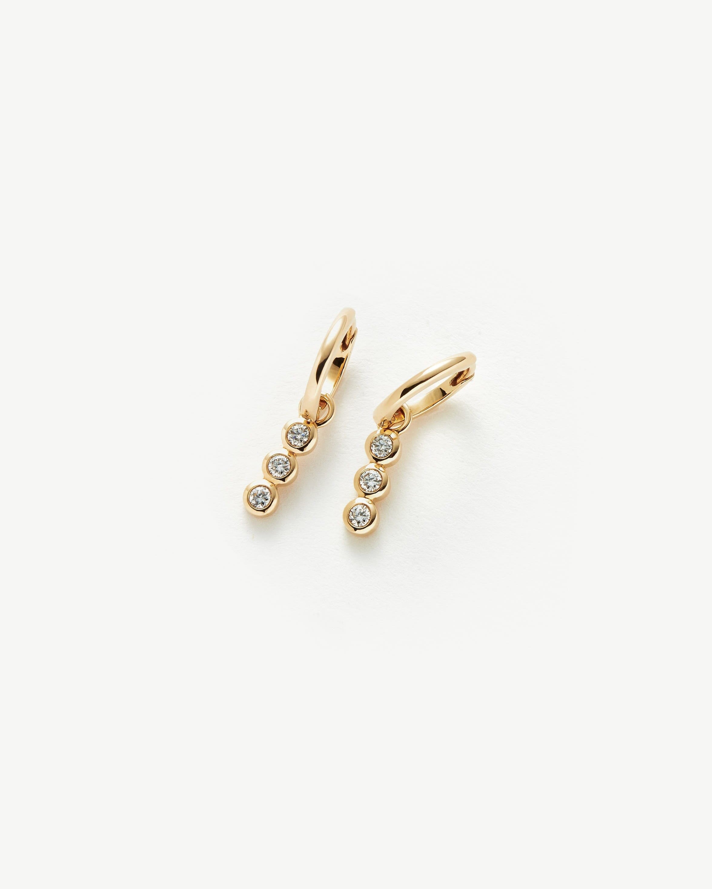 Fine Diamond Charm Hoop Earrings Earrings Missoma 