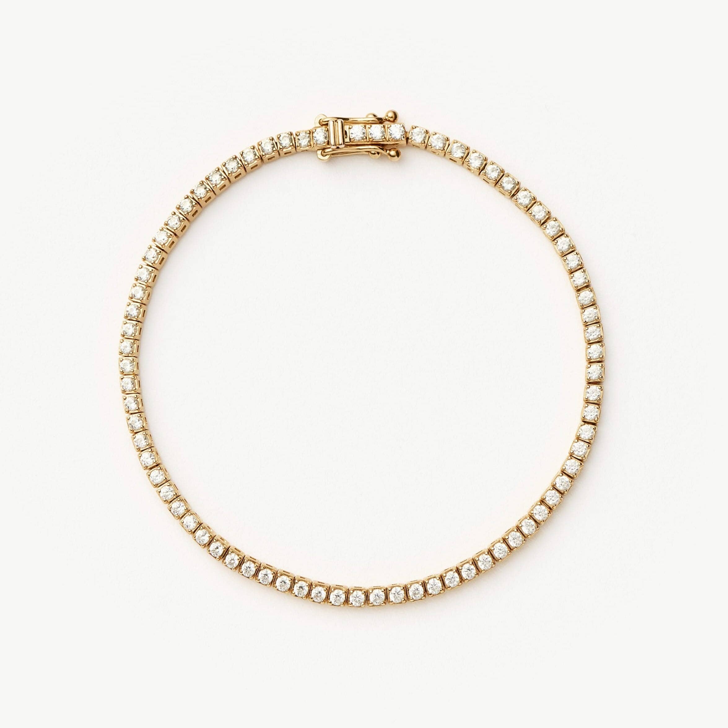 Fine Diamond Tennis Bracelet - Size S | 14ct Solid Gold Lab Grown Diamonds Bracelets Missoma 