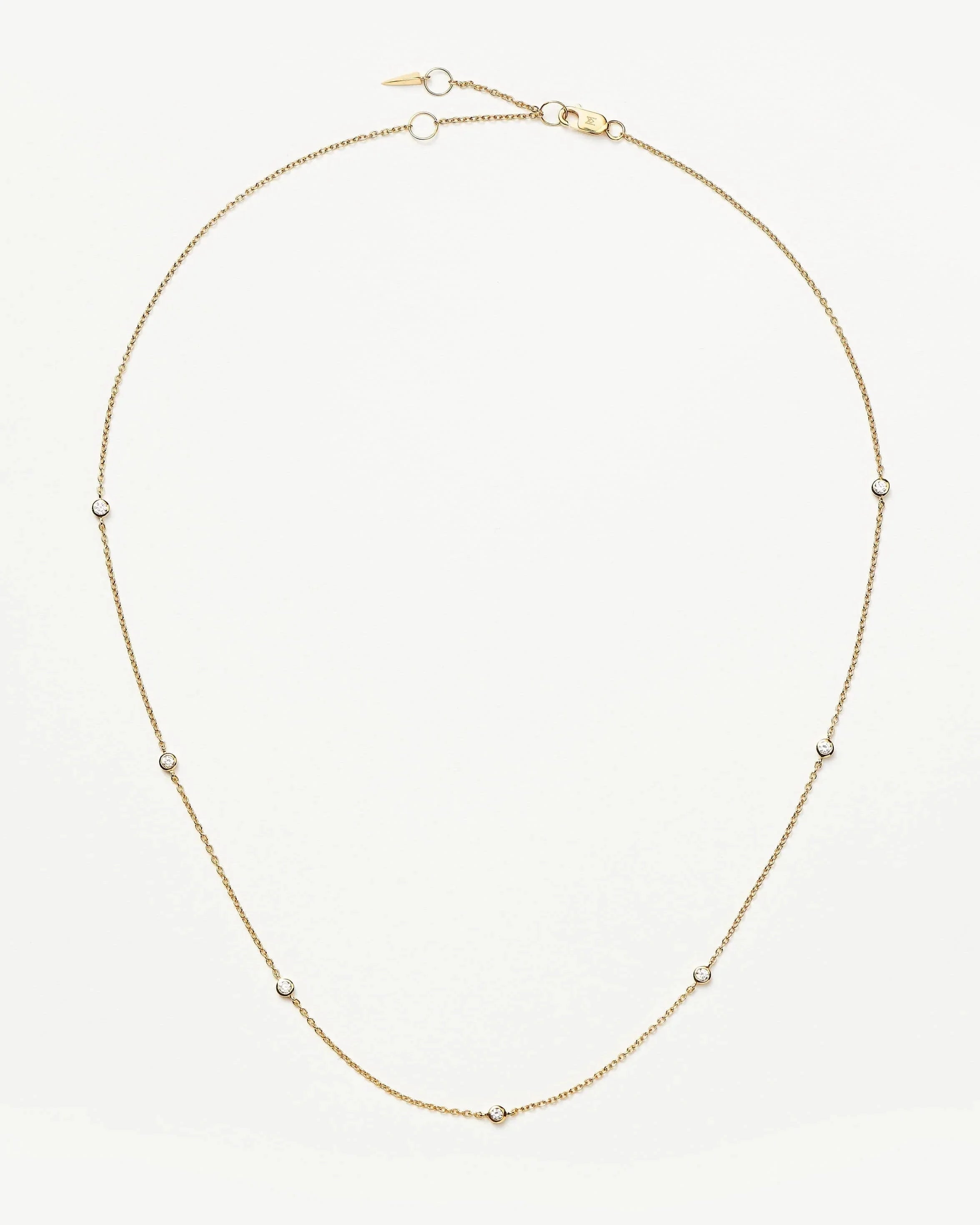 Fine Floating Diamond Necklace | 14ct Solid Gold Necklaces Missoma 