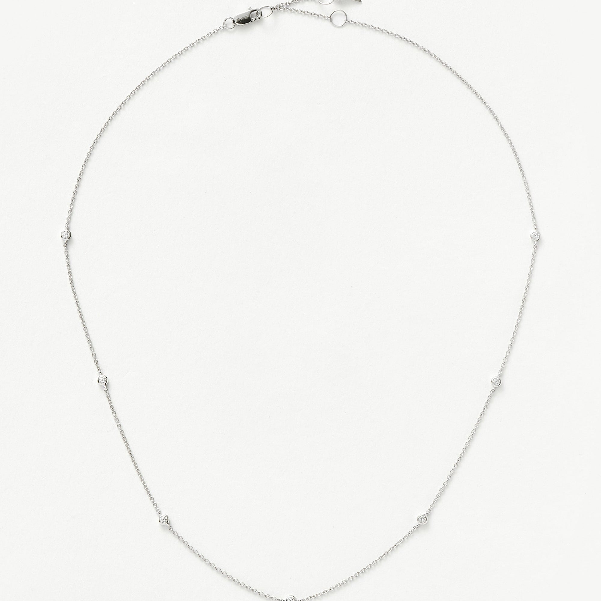 Fine Floating Diamond Necklace | 14ct White Gold Necklaces Missoma 