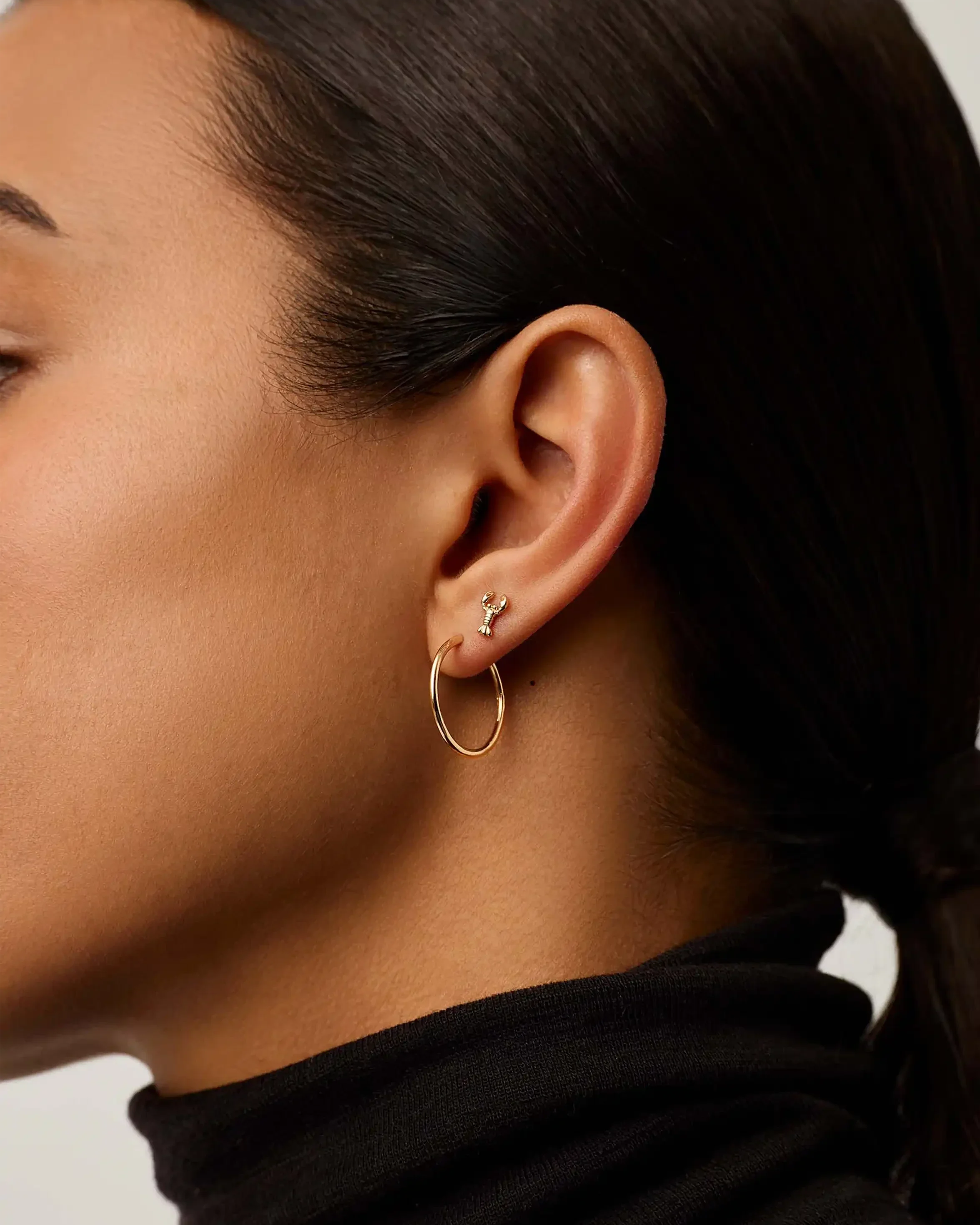 Fine Lobster Single Stud Earring | 14ct Solid Gold Earrings Missoma 