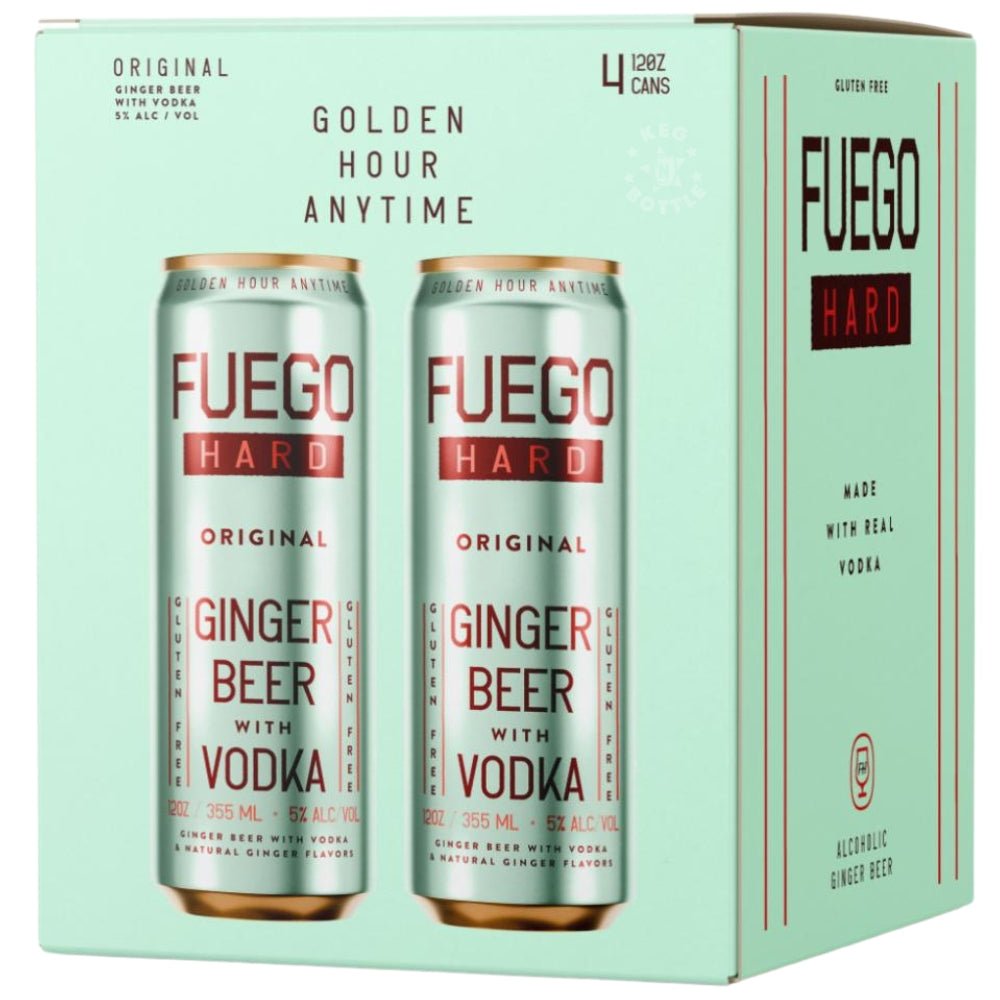 Fuego Hard Ginger Beer with Vodka Original (4 x 12 oz Cans)