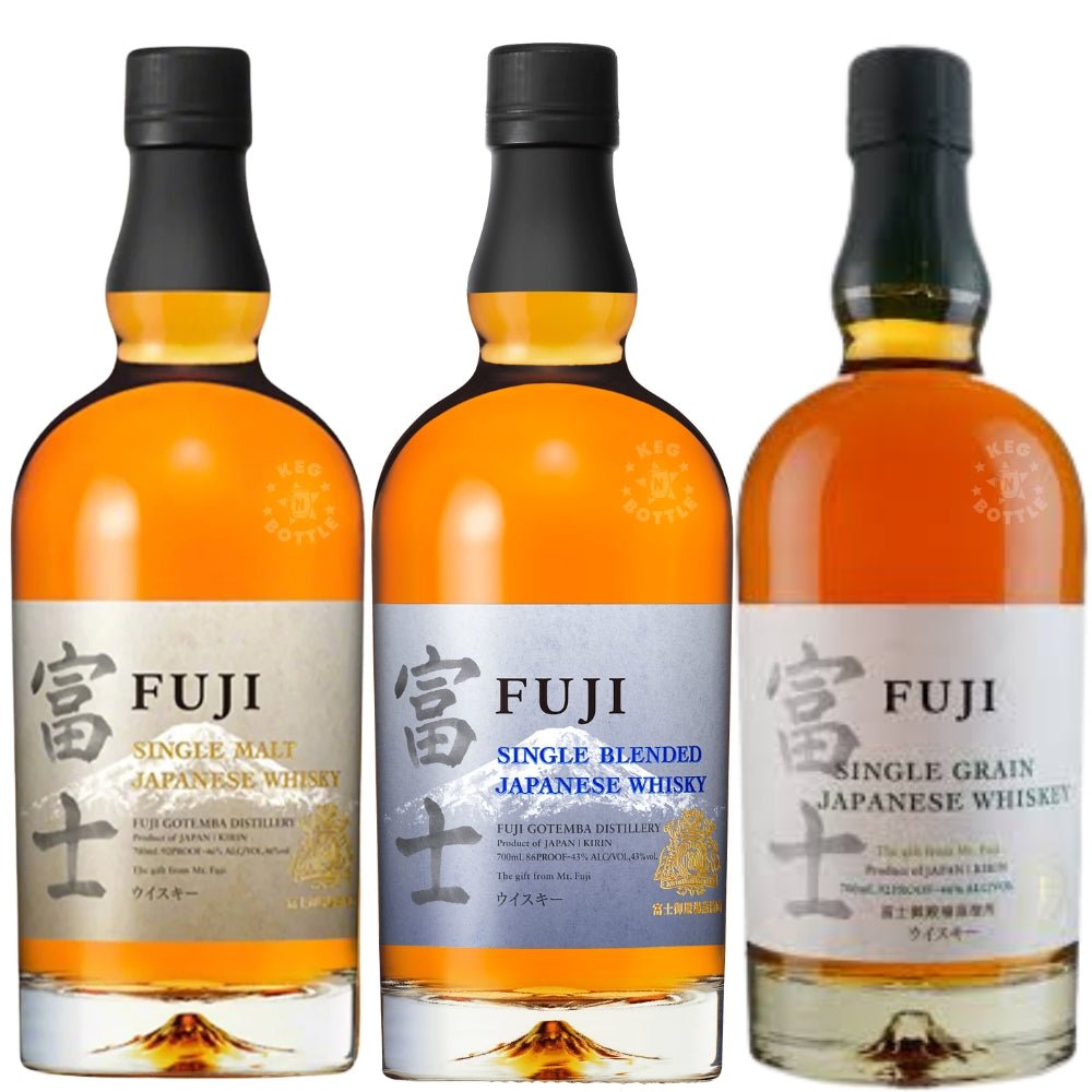 Fuji Japanese Whisky, Grain, Malt Combo Pack (3 x 700 ml)