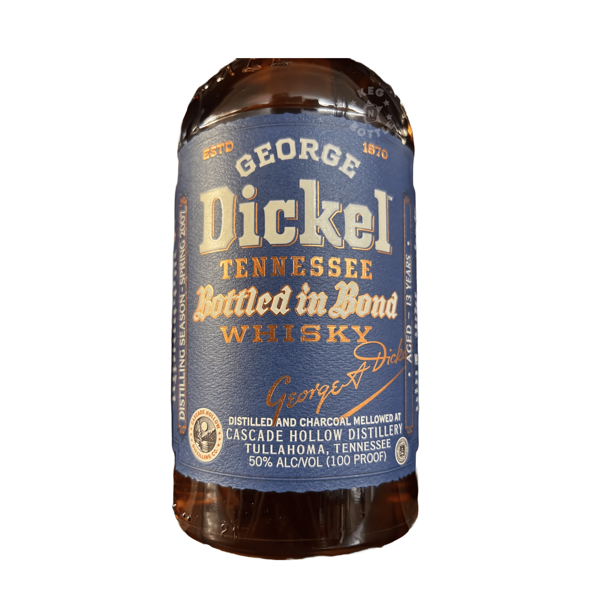 George Dickel 13 Year Bottled in Bond Spring 2007 Tennessee Whisky (750 ml)